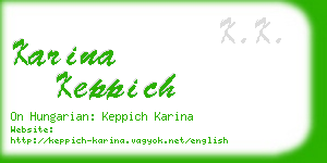 karina keppich business card